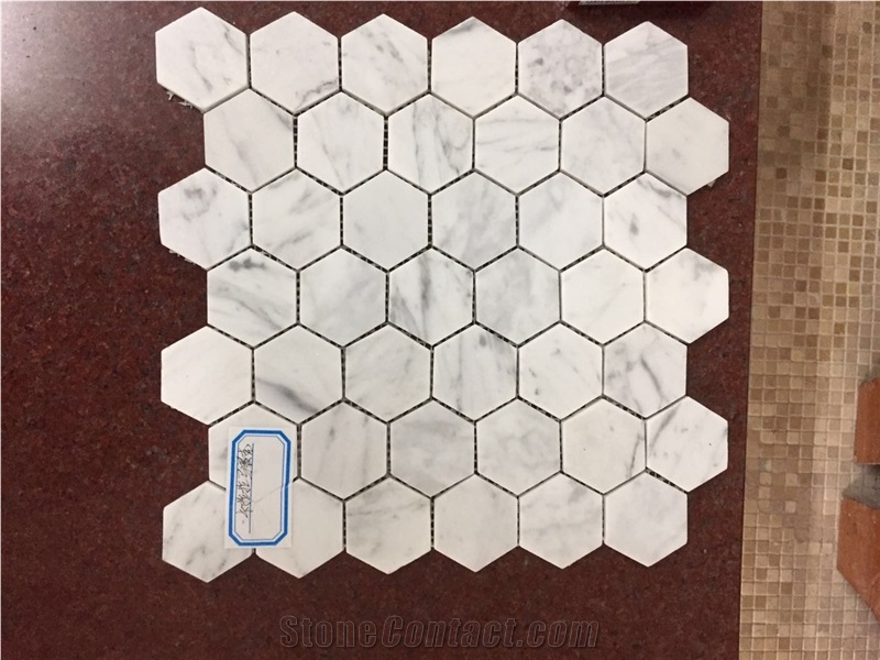 White Marble Mosaic / Allotype Mosaic/Polygon White Mosaic/Hexagon White Mosaic