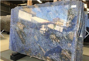 Book Matched Hot Sale Azul Bahia Granite Slabs/ Brazil Exotic Blue Granite Slabs/ Blue Bahia Granite Slabs, Tiles, Cut-To-Size