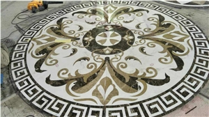 Cheap Polished Round Water Jet Medallions Inlay Flooring Tiles,Marble Flooring Paving Tiles Patterns Design , Decorated Hotel Lobby and Hall Tiles