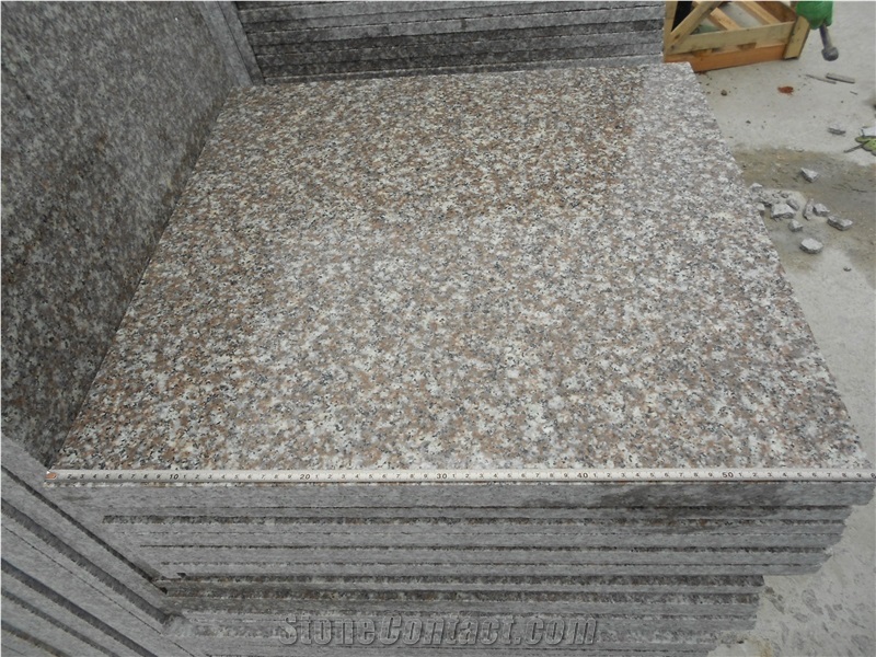 China G664 Bainbrook Brown Pink Luoyuan Red Sunset Coffee New Marry Granite Polished Flamed Random Gangsaw Half Slabsthin Tiles Cut to Size