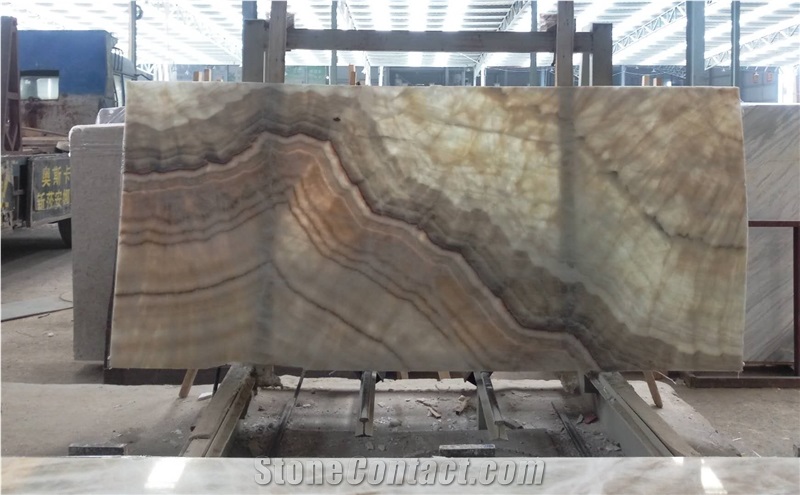 Beige Onyx Wooden Vein Wood Grain White Jade Polishe Bookmatch Slabs&Tiles China Stone for Project Floor&Wall Chinese Factory and Manufactory