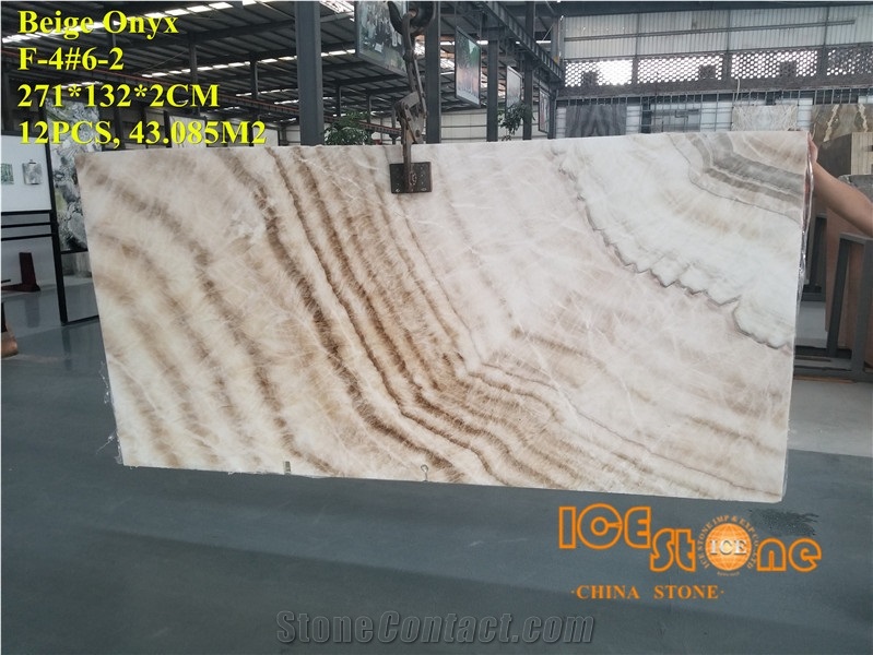Beige Onyx/Yellow Color/Transparency/Backlit/China Polished Slabs/Tiles/Cut to Size/Natural Stone Products/Floor/Wall/Bookmatch/Own Quarry