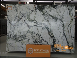 China Aurora Green Marble,Chinese White and Green Slabs