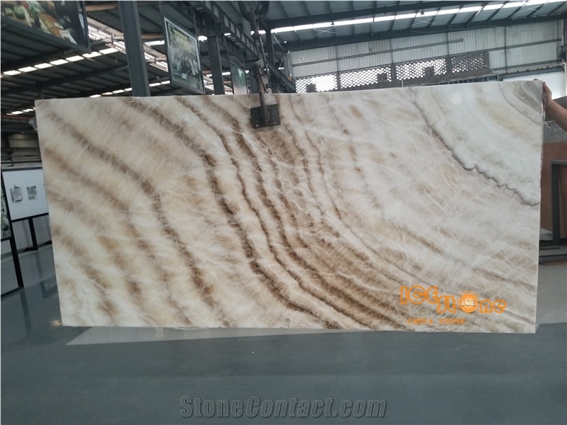 China Ivory Onyx/ Beige Wood Veins Onyx/ Fantasy Pattern with Nice Backlit/ Wall Panel for Countertops/Vanity Tops Antique Style/ Own Quarry Material