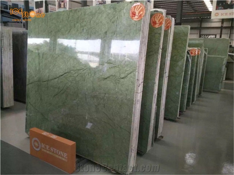 China Marble Ming Green Dandong Green Marble Polished Slabs&Tiles Big Quantity for Project and Whole Sales Chinese Manufactory Factory Warehouse