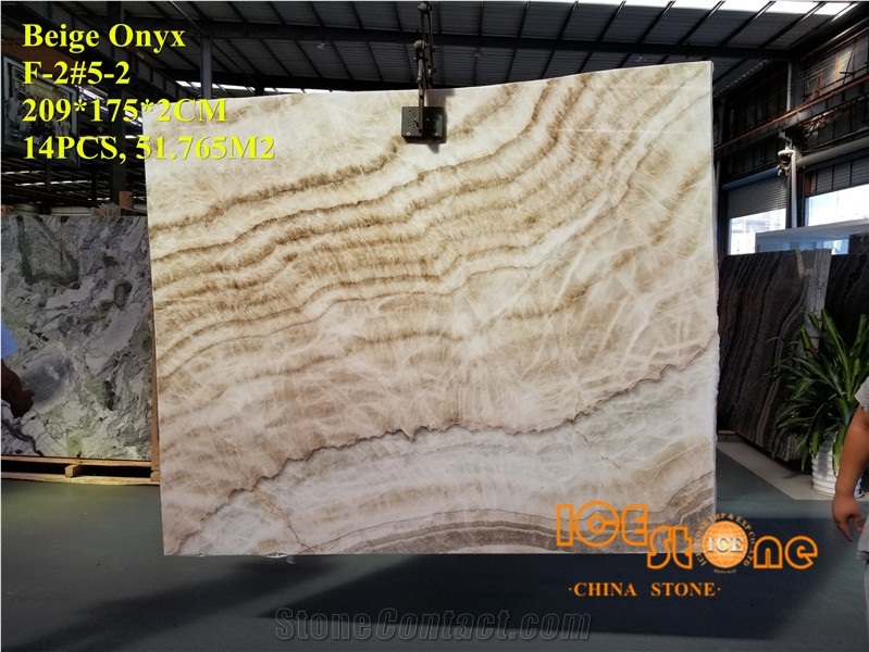 China Polish Bookmatchbeige Onyx Tiles/Chinese Polished Bookmatched Crema Slabs/Yellow Floor/Wall/Stone Flooring/Covering