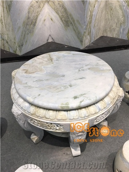 China Polished Talli Blue Moon River Bookmatch Marble Slabs Tile; Crystal Transparency Stone; Own Factory Quarry; Wall Floor Covering
