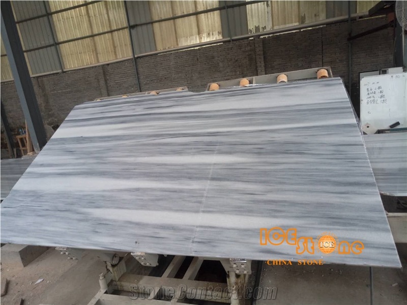 China Polished Tanggula Grey Marble; Chinese Factory Straight Line Grey & White Vein Cut Slabs Tiles for Floor Covering Countertops Quarry Block