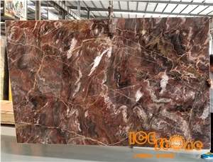 China Venice Red Marble,Chinese Louis Red Slabs,Louis Black Red,Nice Decorated Stone,Good for Project,Bookmatch,Interior Wall and Floor Applications,