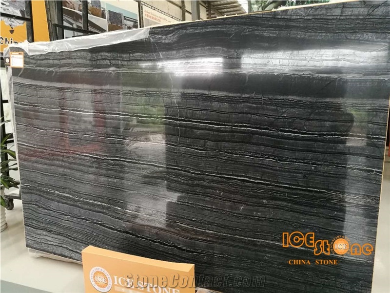 Chinese Ancient Wood Marble,Wooden Black Marble,Silver Wave,Nice Decorated Stone,Good for Bookmatch,Interior Wall and Floor Applications,Countertops,
