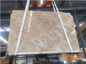 Chinese Golden Marble Tiles & Slabs, Good Pattern for Wall and Floor Covering, Cheap Natural Stone for Project with Factory Price