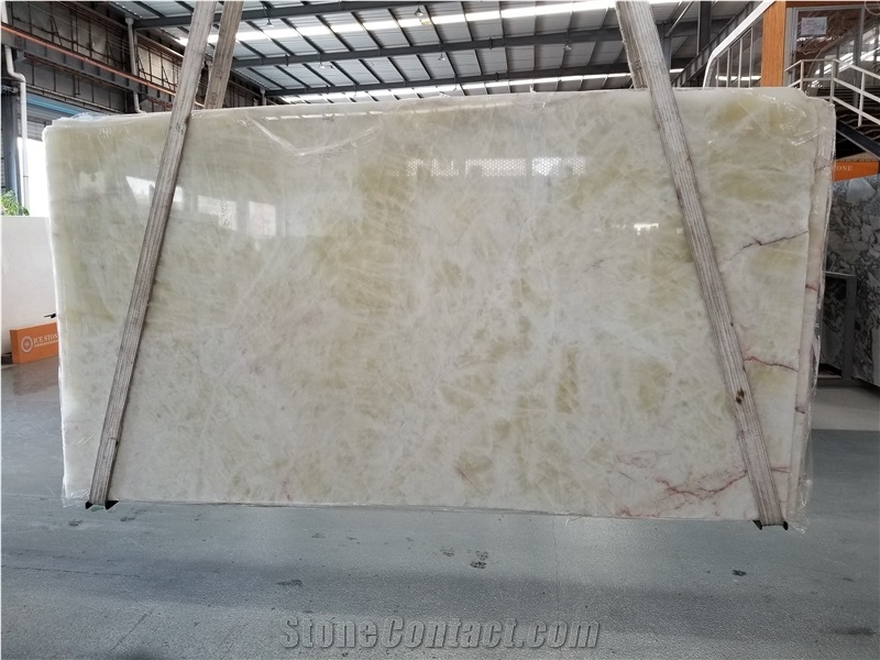 Chinese White Onyx Blocks, Natural Stone for Bathroom Vanity Countertops, Own Quarry Polished Slabs Transparency for Project, Own Factory Sale