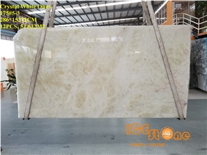 Crystal White Onyx/China Nature Onyx/Polish 2cm Thickness/Slabs/Tiles/Cut to Size/Transparency/Backlit/Project/Wall Cladding/Floor Covering/Background