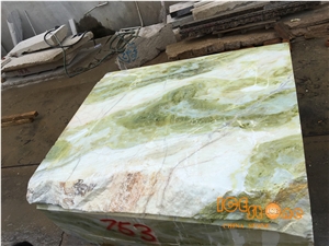 Dreaming Green Marble Block Machine Cut to Size for Building Wall Cladding Material,Blocks in Stock Green Marble Stone