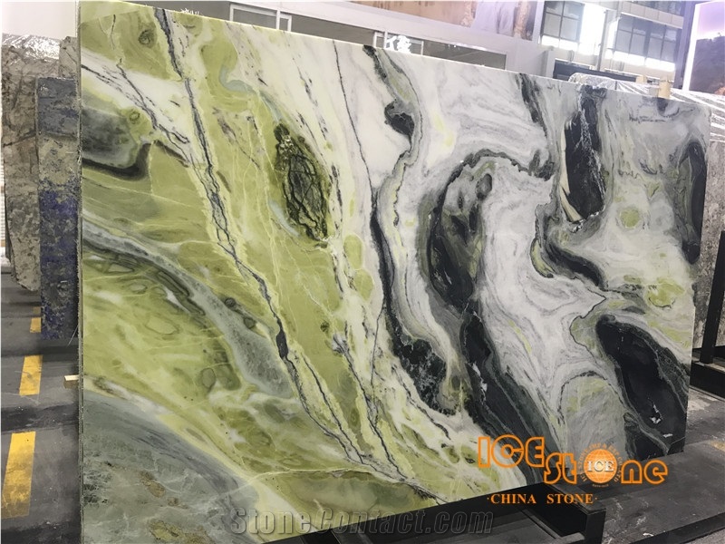 Paradise Jade/Dreaming Green Color/Marble Slabs Tiles/Cut to Size/Nature Stone/China/Bookmatch/Floor Covering/Skirting/Wall Cladding/Jumpo Pattern/