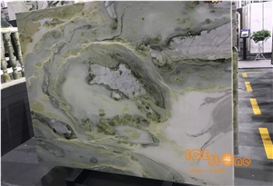 Paradise Jade/Dreaming Green Color/Marble Slabs Tiles/Cut to Size/Nature Stone/China/Bookmatch/Floor Covering/Skirting/Wall Cladding/Jumpo Pattern/
