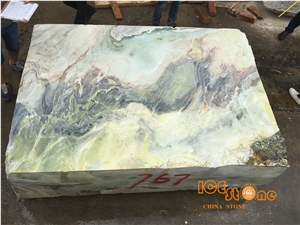 Verde Onyx/Paradise Jade/Dreaming Green Color/Marble Block/Nature Stone/China Own Quarry/Transparency/Backlit/Nature Stone Products