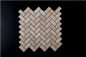 Egyptian Spanish Beige Brown Marble Mosaics Hexagon Linear Strips Square