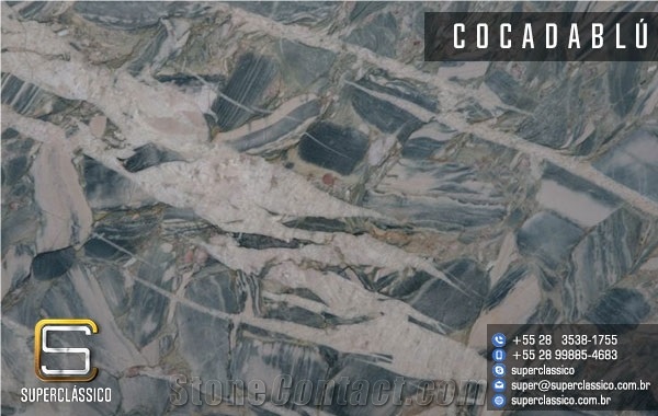 Cocadablu Quartzite Slabs, Cocada Blue Quartzite