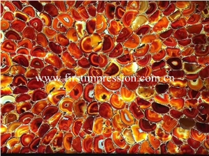 High Grade Red Agate Gemstone Slabs & Tiles/ Customized & Wall/ Floor Covering/ Interior Decoration Red Semi Precious Stone Panels/ Ruby Stone Slab