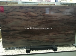 Natural Quartzite/ Wild Sea/ Red Colinas/ Polished/ for Countertops/ Mosaic/ Exterior - Interior Wall and Floor Applications