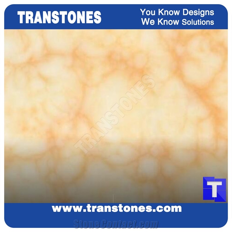 Artificial Stone Panels Translucent Resin Panel Polished Onyx Stone for Interior Decoration Materials