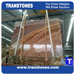 Brown Marble Stones with Vein Pattern Polished Surface Good Quality Marble Materials for Floor & Wall Covering