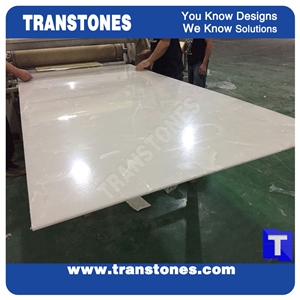 Hard Rock Transtones Artificial Onyx Stones Engineered Resin Stone for Reception Desk Ceiling and Wall Cladding