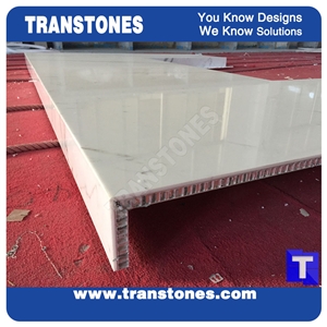 Natural Marble Tiles Stone Honeycomb Table Tops Calacatta Grey Marble Stone Honeycomb Kitchen Countertops