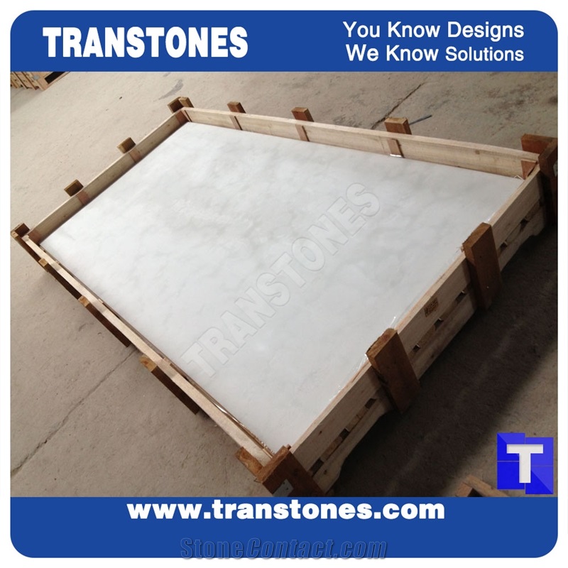 Snow White with Back Glass Designs Stone Panel