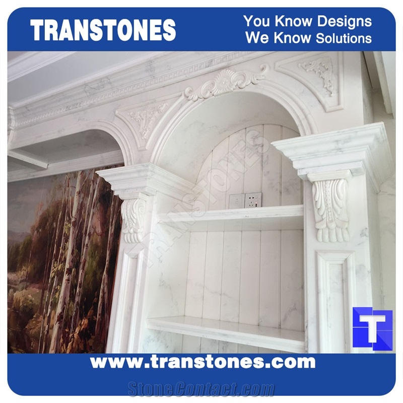 White Faux Stone Translucent Resin Panel for Hotel