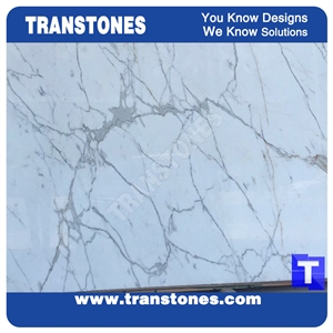 White Natural Marble Italy Calacatta Marble Slabs for Interior Wall & Floor Covering