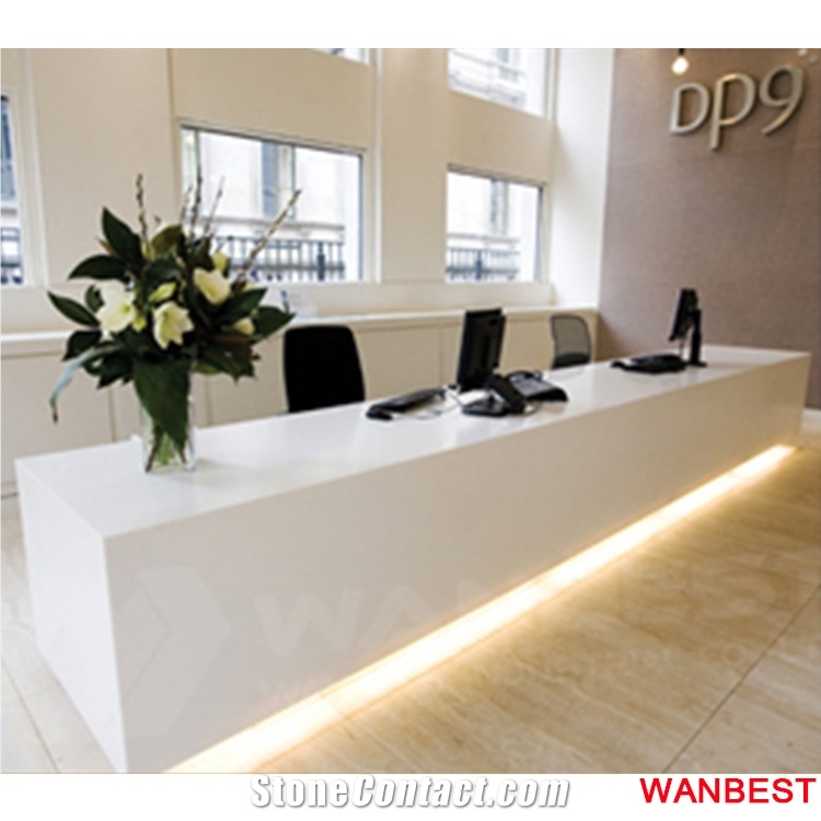 Commercial Artificial Stone Solid Surface White Led Lighted Nail