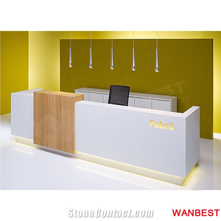 Commercial Artificial Stone Solid Surface White Led Lighted Nail