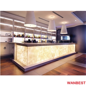 High Gloss Artificial Marble Simple White Stone L Shape Home Fast Food Juice Nightclub Bar Drinking Counter Restaurant Cafe Cashier Desk with Stools
