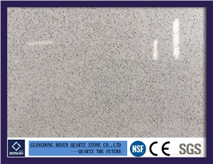 Artificial Quartz Stone Bs1103 Pure Grey Polished Slabs & Tiles Engineered Stone for Kitchen Bathroom Counter Top