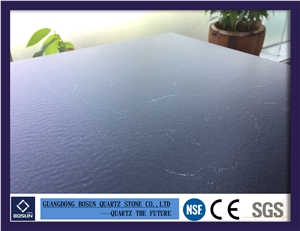 Artificial Quartz Stone Bs3003 Black Ice Leather Serface Solid Surfaces Polished Slabs & Tiles Engineered Stone for Kitchen Bathroom Counter Top