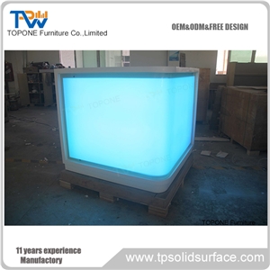 Factory Price Commercial Led Translucent Bar Counter Tops, Interior Stone Commercial Quartz Stone Restaurant Bar Countertop Commercial Oem Furniture