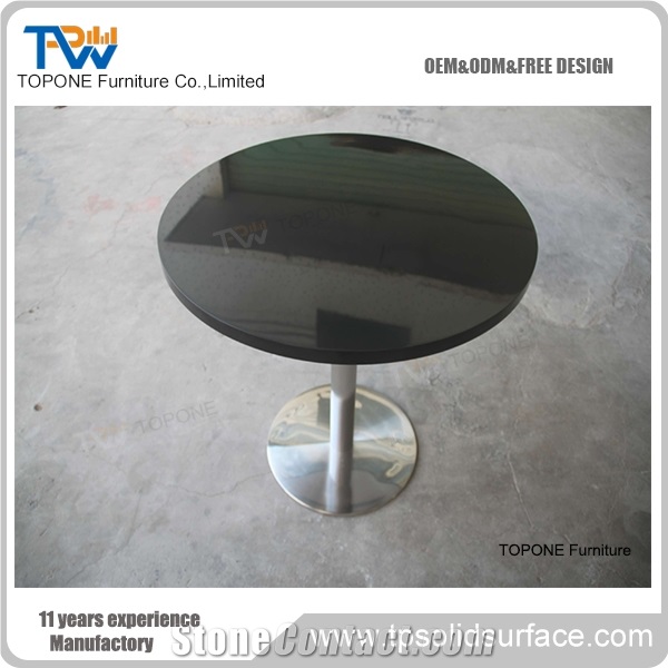 White Artificial Marble Stone Quartz Table Tops, Interior Stone White Quartz Square Dinning Table Tops Design