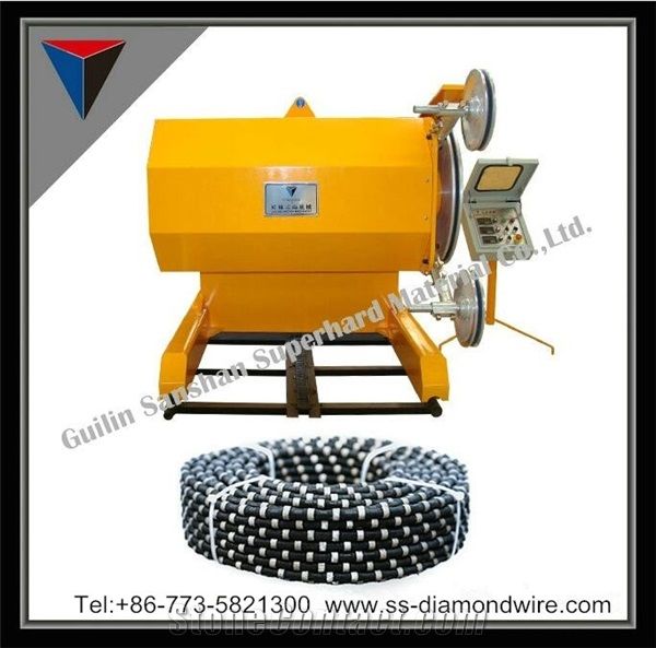 Guilin Sanshan Diamond Rubberized Wire Saw for Cutting Marble and Granite Stone Cutting Saws