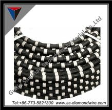 Sanshan Diamond Rubberized Wire Saw for Cutting Travertine Tile or Travertine Profiling or Marble Profiling