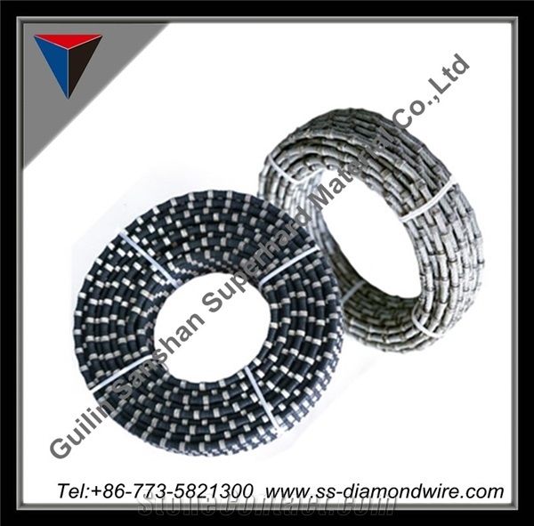 Sanshan Diamond Rubberized Wire Saw for Granite Cutting or Granite Profiling Granite Cutting Tools for Sale