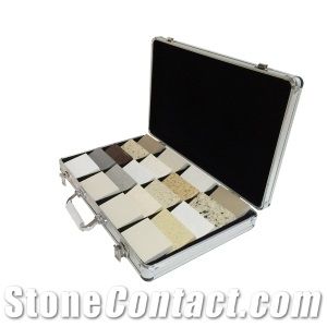 Aluminum Display Suitcase for Quartz Marble Granite Slab Tile Handable Board for Ceramic Mosaic Natural Stone and Artificial Stone Sample