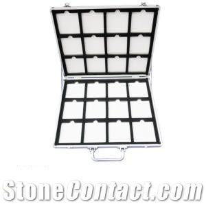 Aluminum Display Suitcase for Quartz Marble Granite Slab Tile Portable Cases for Ceramic Mosaic Natural Stone and Artificial Stone Sample