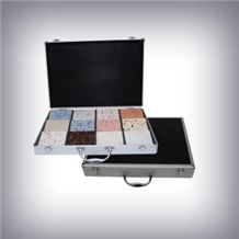 Aluminum Display Suitcase Metal Displays for Marble Granite Slab Tile Ceramic Mosaic Portable Case for Stone Sample Stone Tool Display Rack Stand