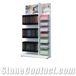 Combined Displays for Mosaic Sample Stand for Quartz Marble Granite Slab Tile Ceramic Mosaic Natural Stone and Artificial Stone