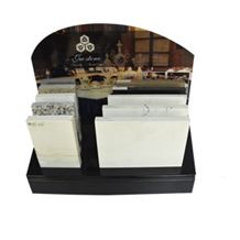 Countertop Sample Rack Stands for Quartzsurface Sample Marble Granite Tile for Showroom Exhibition Metal Desk Displays