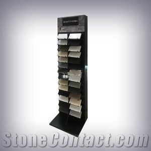 Flooring Waterfall Display Stand for Stone Sample Metal Displays for Quartz Marble Granite Slab Tile Ceramic Mosaic Board Racks for Stone Sample
