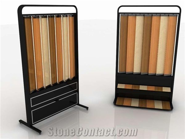 Metal Display Flooring for Tile Hardwood Floorings Wing Display Stands Racks Vinyl Displays Quartz Marble Granite Tower