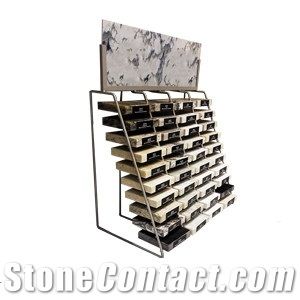 Metal Table Top Rack for Quartz, Marble, Granite Samples